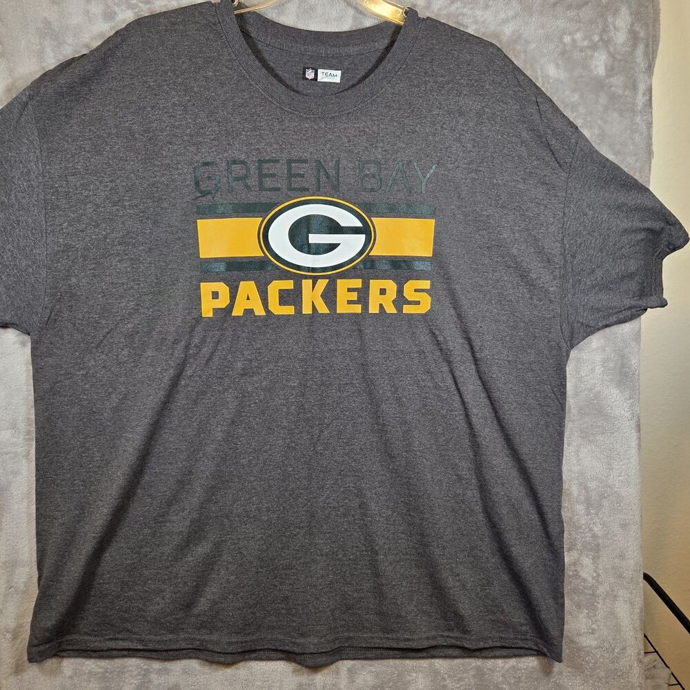Green Bay Packers Team Apparel Men's 3XL Dark Gray NFL Football T-Shirt Tee New
